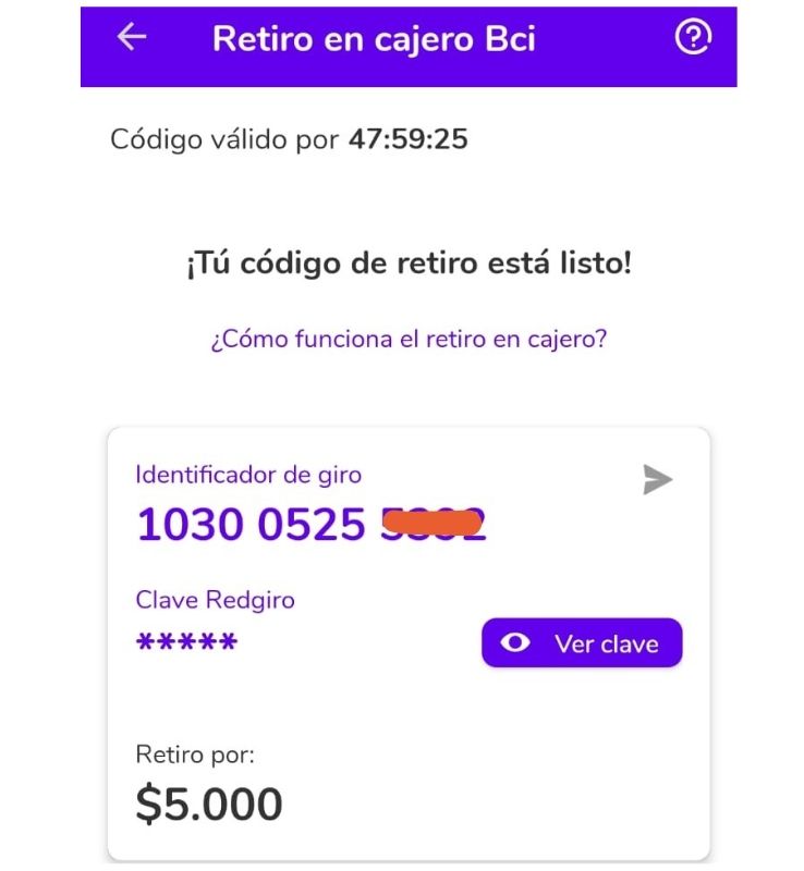 retiro de dinero con mach