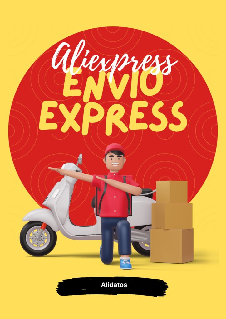 Hombre haciendo envió express en aliexpress