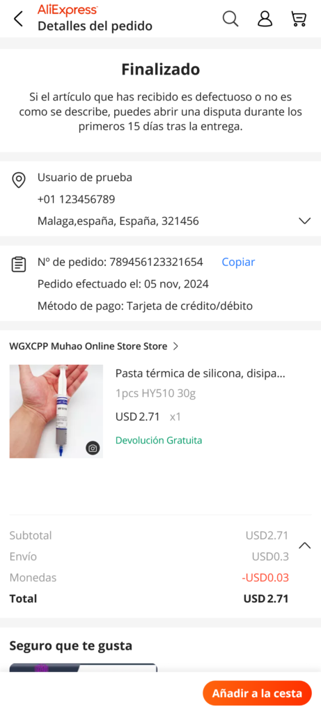 Cómo abrir una disputa en AliExpress