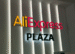 logo de AliExpress Plaza en una tienda física de Madrid. AliExpress Plaza es la plataforma de AliExpress que opera desde España, con locales y almacenes nacionales