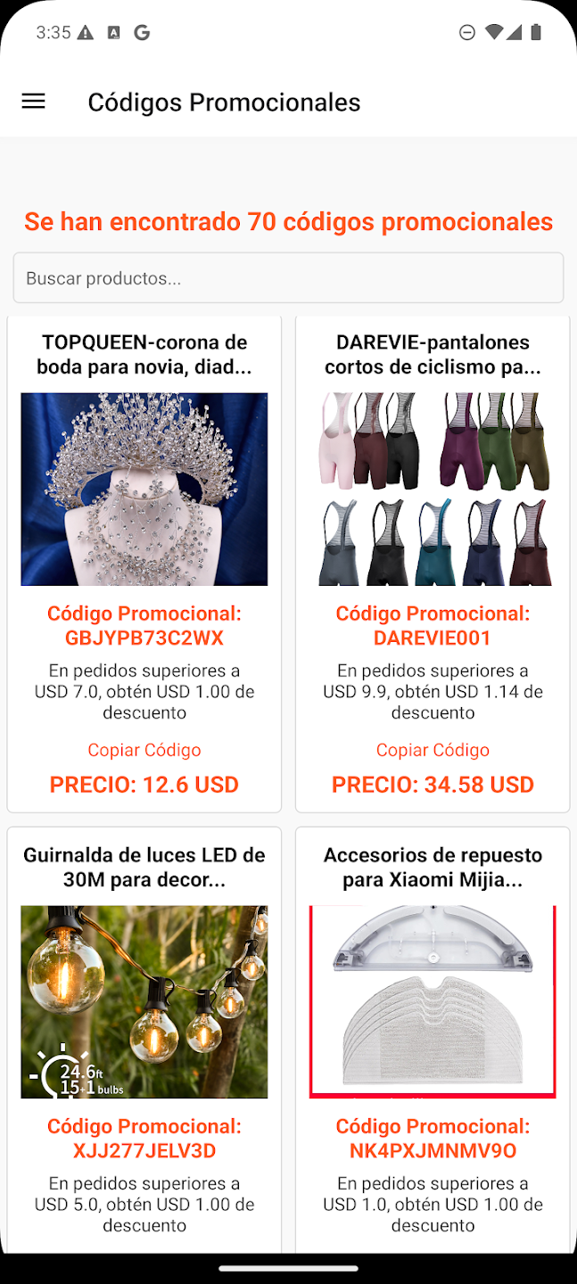 Cupones para ropa en alidatos app