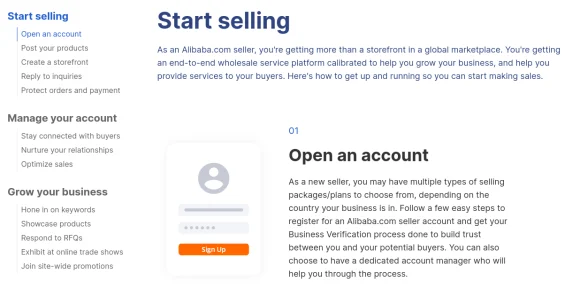alibaba para vendedores